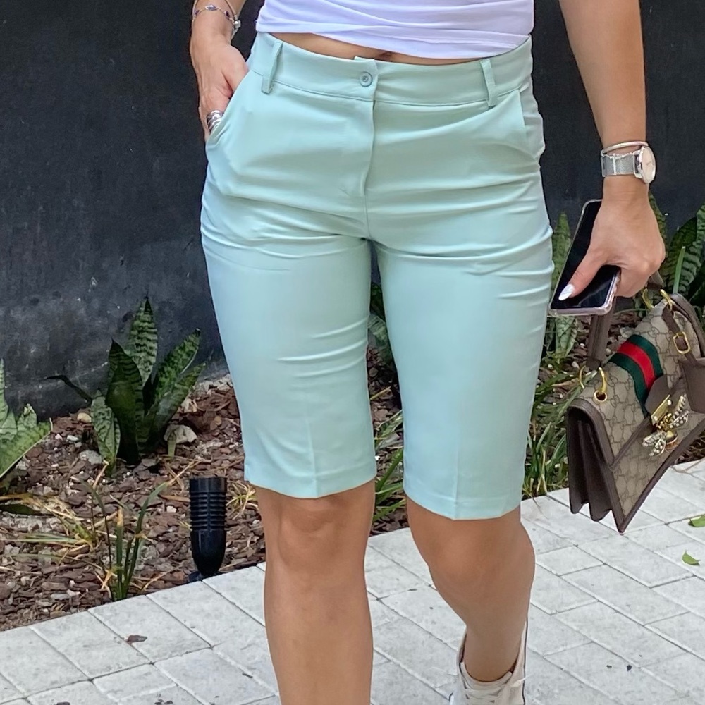 Mint Green Bermuda Shorts - Made in Italy - Venti 6